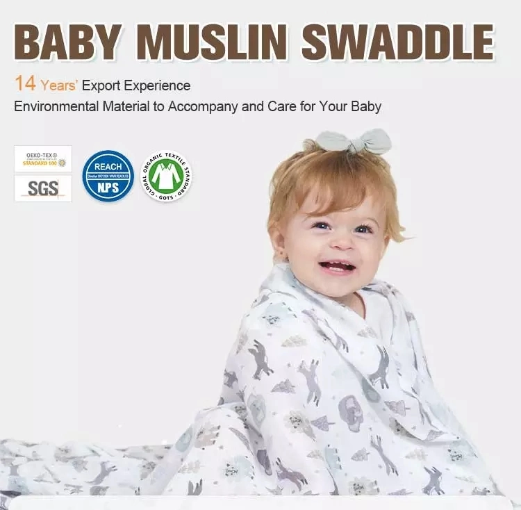 Baby Swaddle Blanket Unisex Swaddle Wrap Soft Silky Cotton Muslin Swaddle Blankets Neutral Receiving Blanket