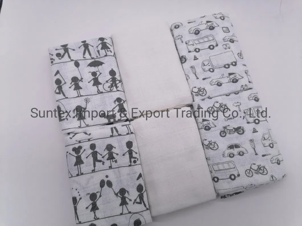 6PCS PVC Bag Packed 100% Cotton Baby Muslin Diapers