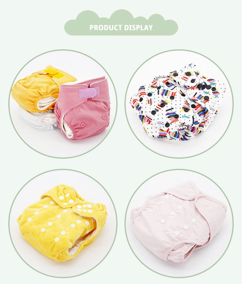 Absorption Waterproof Reusable Printed Cotton Baby Cloth Nappy Diaper Reusable 100% Organic Cotton Muslin Baby Gauze Diaper