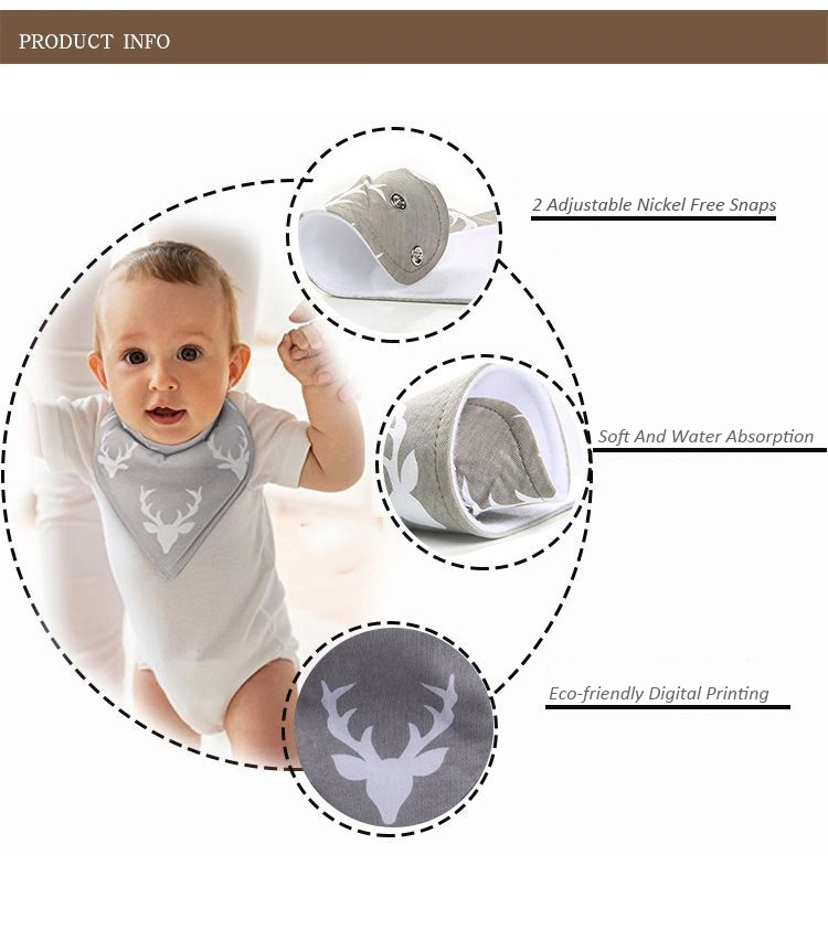 Hot Sale 100% Cotton Washable Baby Bibs Cute Baby Girls Bib