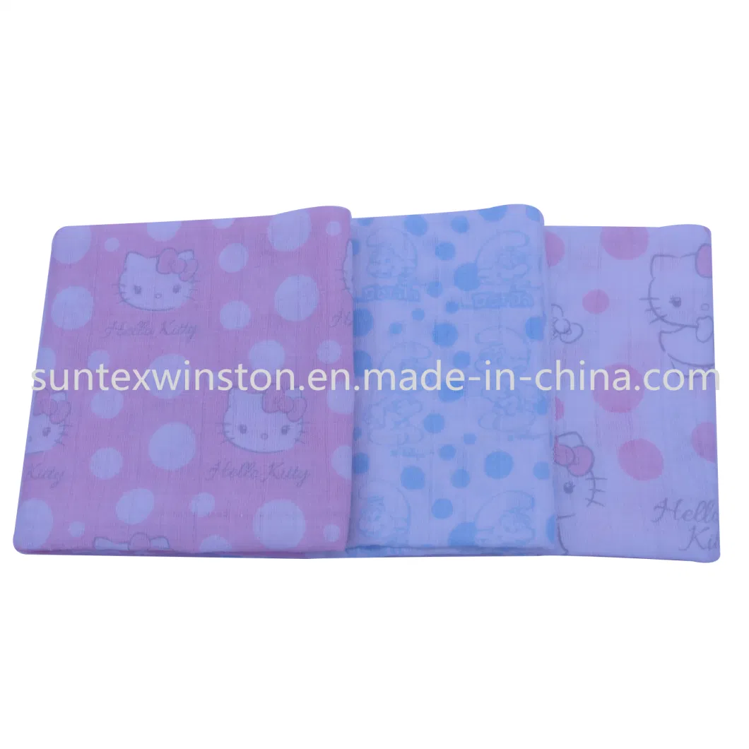 Breathable Organic Cotton/Bamboo/Bamboo Cotton Baby Muslin Cloth Diapers